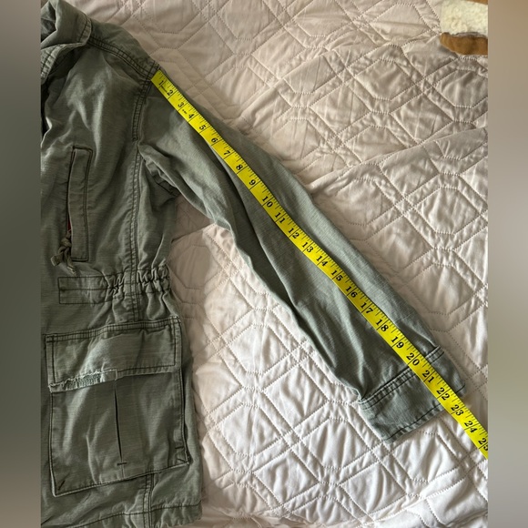 Vintage GAP XS Green Cargo Military Bomber Y2K Jacket - Picture 11 of 11